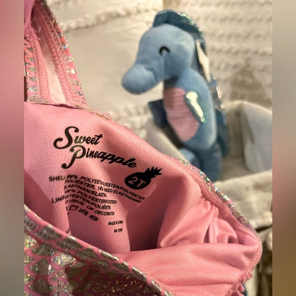 SWEET PINEAPPLE - one piece toddlers swimsuit with ruffles - NWT - Picture 3 of 5